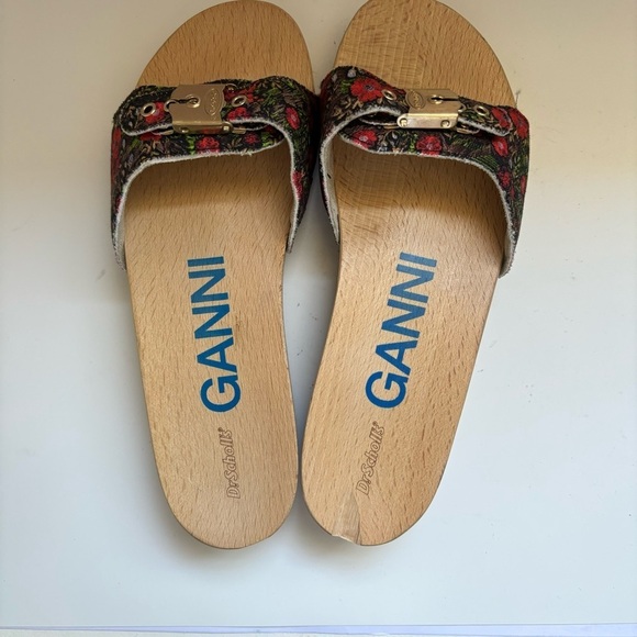 GANNI x DR. Scholl’s Sandals In Flower Beet Red Size Sz 7 - Picture 2 of 7